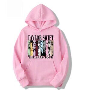 NEW! Taylor Swift The Eras Tour Hoodie Sweatshirt Pink SZ 13-14 Years